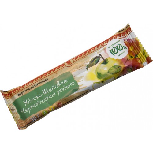 Купить Батончик фруктовый Яблоко-шиповник-черноплодная рябина  г. Калуга  